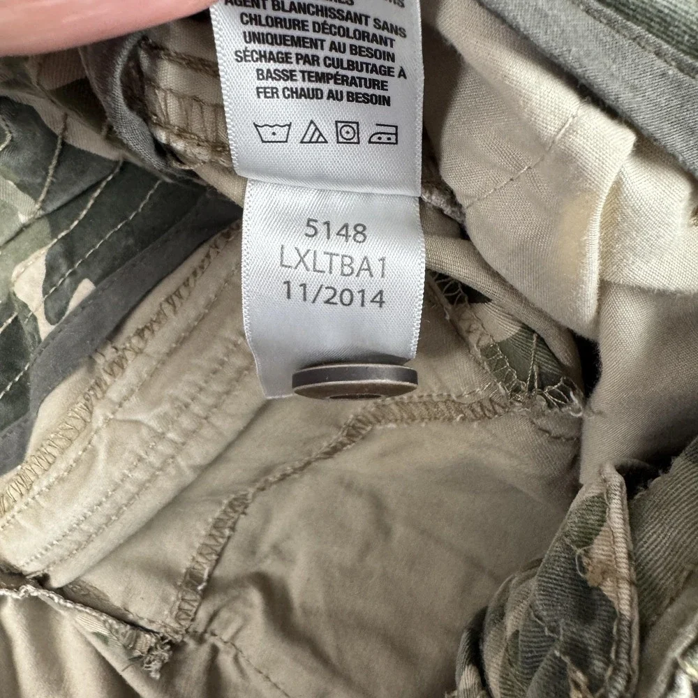Aeropostale Cargo Shorts Mens 37 Green‎ Camo Multi Pocket Cotton Casual